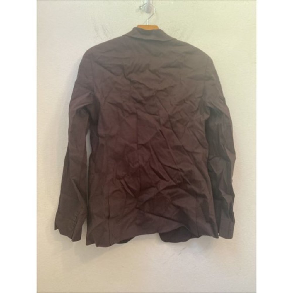 Womens Calvin Klein Solid Brown Lined Blazer Size - image 3